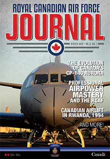 Cover of RCAF Journal - WINTER 2016 - Volume 5, Issue 1